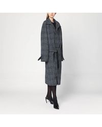 Balenciaga - Cappotto raglan one layer /grigio a quadri - Lyst