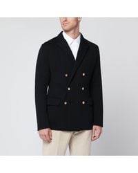 Lardini - Wool Knit Double-Breasted Jacket - Lyst
