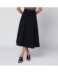Jacquemus - Gonna svasata nera in lana - Lyst