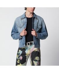 Versace - Medium Stonewashed Denim Jacket - Lyst