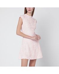 ROTATE BIRGER CHRISTENSEN - Pink Embroidered Mesh Mini Dress - Lyst