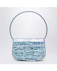 DIESEL - Borsa a spalla 1dr-iconica azzurra effetto cocco - Lyst
