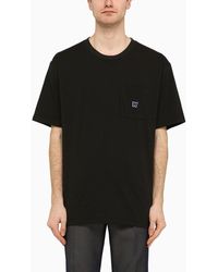 Needles - T-shirt girocollo nera con ricamo - Lyst