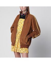 Miu Miu - Waxed Suede Leather Jacket - Lyst