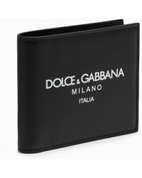 Dolce & Gabbana - Dolce&Gabbana Leather Bi Fold Wallet With Logo - Lyst