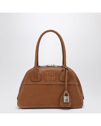 Miu Miu - Caramel Vivant Small Nappa Leather Bag - Lyst