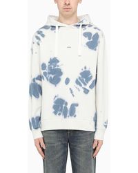 A.P.C Mens Clothing Activewear Cotton Mens Victor Tie Dye Hoodie White for Men gym and workout clothes Hoodies 
