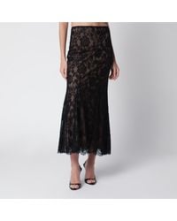 Self-Portrait - Lace Midi Skirt - Lyst