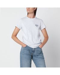 A.P.C. - Cotton T-Shirt With Embroidery - Lyst