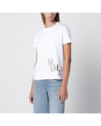 Max Mara - Cotton T-Shirt With Logo Print - Lyst