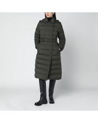 Burberry - Manteau Matelassé Croisé Foncé Avec Ceinture - Lyst