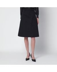 Gucci - Gg Cotton Blend Midi Skirt - Lyst