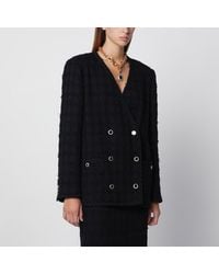 Alessandra Rich - Double-Breasted Boucle Tweed Jacket - Lyst