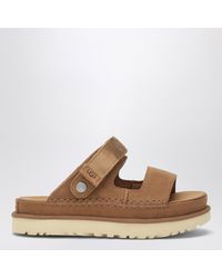 UGG - Goldenstar Glide Sandalen Aus Wildleder Chestnut - Lyst