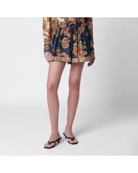 Zimmermann - Aster Relaxedfit Silk Shorts - Lyst