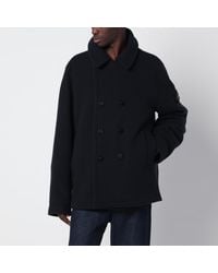 Stone Island - Double-Breasted Coat - Lyst