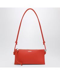 Loewe - Joya Clutch Aus Orangefarbenem Kalbsnappaleder - Lyst