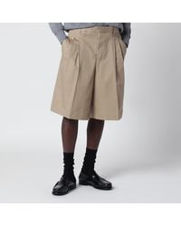 Ami Paris - Pleated Bermuda Shorts - Lyst