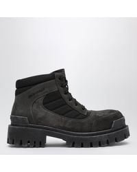 Balenciaga - Combat Strike Low Lace-Up Suede Boots - Lyst