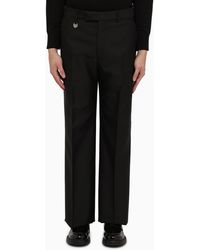Burberry - Regular Trousers In Wool And Silk Blend - Lyst