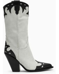 Sonora Boots - Milk/black Suede Boot - Lyst