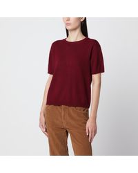 Alexandra Golovanoff - Mini Andre Wine 21 Cashmere T-Shirt - Lyst