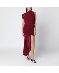 Christopher Esber - Aurelia Short Wine-Colored Viscose Dress - Lyst