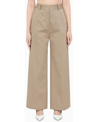 Patou - Beige Structured Trousers - Lyst