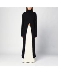 ワンピース Jil Sander Long Black Alpaca Turtleneck Dress Jil Sander Long Alpaca Turtleneck Dress in Black | Lyst