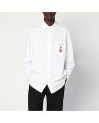 Gucci - Cotton Poplin Shirt With Embroidery, Size 52, Ready-To-Wear - Lyst