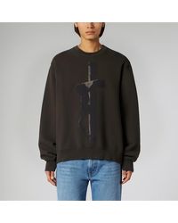 1989 STUDIO - Pull Col Rond Cross Marron Foncé - Lyst
