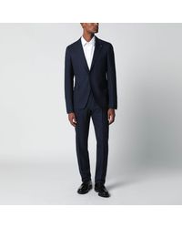 Tagliatore - Costume À Simple Boutonnage En Laine Bleue - Lyst
