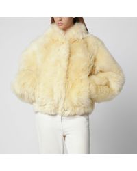 Blancha - Lemon Hooded Fur Jacket - Lyst