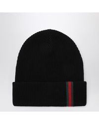 Gucci - Chapeau En Laine Avec Détail Web - Lyst