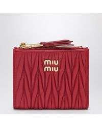 Miu Miu - Small Quilted Nappa Wallet - Lyst