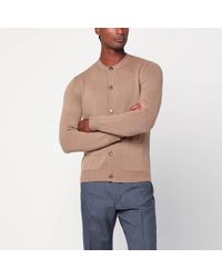 Prada - Camel-Coloured Cardigan - Lyst