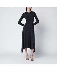 Victoria Beckham - Asymmetric Midi Dress - Lyst