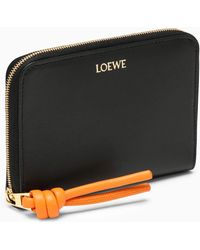 Loewe - Knot Compact Zipped Wallet In Leather - Lyst