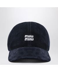 Miu Miu - Cappello Da Baseball Blu E Nero - Lyst