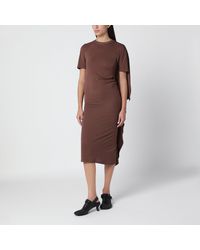 Loewe - Dark Viscose Blend Dress - Lyst