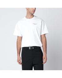 Givenchy - T-shirt bianca in cotone con stampa logo - Lyst