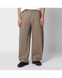 YMC - Taupe Loose-Fit Cotton Trousers - Lyst