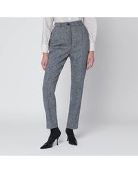 Dolce & Gabbana - Wool-Blend Dotted Trousers - Lyst