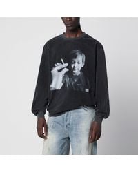 DAGGER - T-Shirt Noir Délavé En Coton Avec Détails Distressed - Lyst