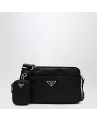Prada - Sac À Bandoulière Noir En Re-Nylon - Lyst