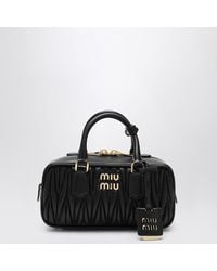 Miu Miu - Borsa arcadie nera in nappa matelassé - Lyst