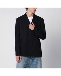 Balenciaga - Double-Breasted Tailored Wool Twill Jacket - Lyst