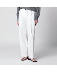 TOTEME - Single-Pleat Organic Cotton Trousers - Lyst