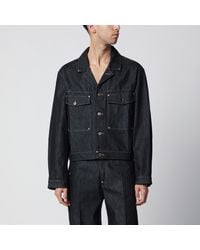 Lemaire - Trucker Denim Jacket With Contrast Stitching - Lyst