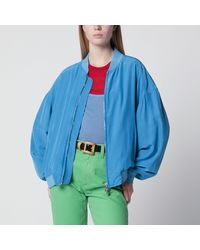 Versace - Light Silk Poplin Zip Blouson - Lyst